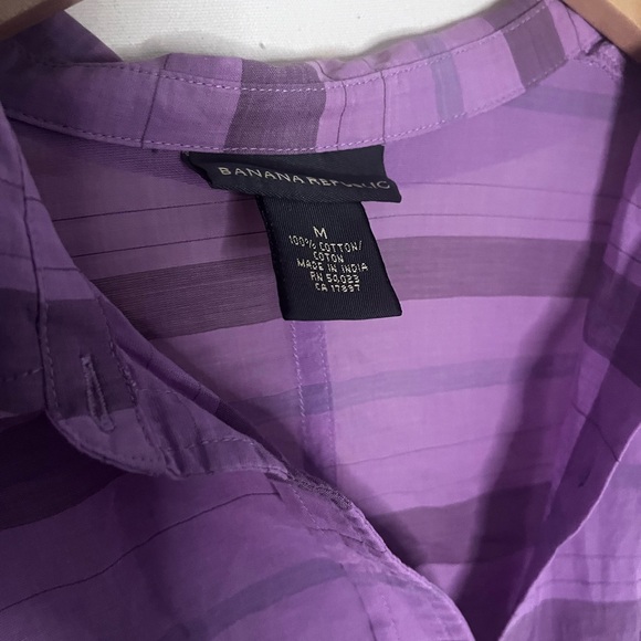 3/$10 Banana Republic Light Purple Button Down Long Sleeve Shirt - Picture 3 of 5